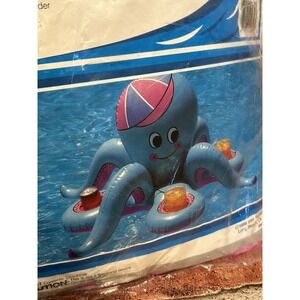 The Wet Set 43" Octopus Pool Pal Vintage 1988 Intex Inflatable Drink Holder NOS